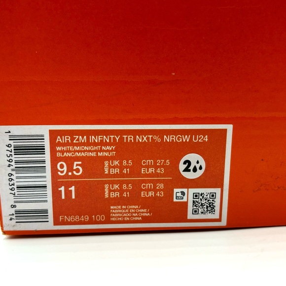 Men's Size 9.5 Wide Nike Air Zoom Infinity Tour NRGW U24 Navy White FN6849-100 - Picture 13 of 14